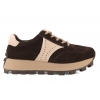 FILIPPO DP7976 PÓŁBUTY SPORTOWE DAMSKIE SNEAKERSY NA PLATFORMIE SKÓRZANE brąz