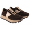 FILIPPO DP7976 PÓŁBUTY SPORTOWE DAMSKIE SNEAKERSY NA PLATFORMIE SKÓRZANE brąz