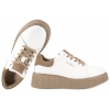 FILIPPO DP7982 PÓŁBUTY DAMSKIE SNEAKERSY NA PLATFORMIE SKÓRZANE białe