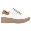 FILIPPO DP7982 PÓŁBUTY DAMSKIE SNEAKERSY NA PLATFORMIE SKÓRZANE białe