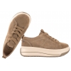 FILIPPO DP7959 ZAMSZOWE PÓŁBUTY DAMSKIE SNEAKERSY NA PLATFORMIE SKÓRZANE beż