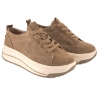 FILIPPO DP7959 ZAMSZOWE PÓŁBUTY DAMSKIE SNEAKERSY NA PLATFORMIE SKÓRZANE beż