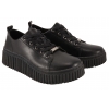 FILIPPO DP8337 PÓŁBUTY SKÓRZANE DAMSKIE SNEAKERSY NA PLATFORMIE  czarne