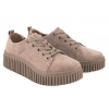 FILIPPO DP8337 PÓŁBUTY SKÓRZANE DAMSKIE SNEAKERSY NA PLATFORMIE  beżowe