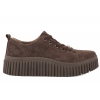 FILIPPO DP8337 PÓŁBUTY SKÓRZANE DAMSKIE SNEAKERSY NA PLATFORMIE brązowe