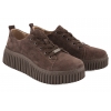 FILIPPO DP8337 PÓŁBUTY SKÓRZANE DAMSKIE SNEAKERSY NA PLATFORMIE brązowe