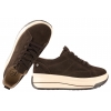 FILIPPO DP7959 ZAMSZOWE PÓŁBUTY DAMSKIE SNEAKERSY NA PLATFORMIE SKÓRZANE brąz