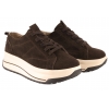 FILIPPO DP7959 ZAMSZOWE PÓŁBUTY DAMSKIE SNEAKERSY NA PLATFORMIE SKÓRZANE brąz