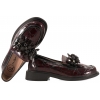 FILIPPO DP8279 MOKASYNY DAMSKIE PÓŁBUTY SKÓRZANE LAKIERKI bordo