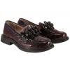 FILIPPO DP8279 MOKASYNY DAMSKIE PÓŁBUTY SKÓRZANE LAKIERKI bordo
