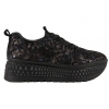 FILIPPO DP7284 PÓŁBUTY DAMSKIE SNEAKERSY NA PLATFORMIE SKÓRZANEkwiaty