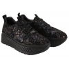 FILIPPO DP7284 PÓŁBUTY DAMSKIE SNEAKERSY NA PLATFORMIE SKÓRZANEkwiaty