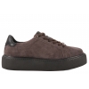 FILIPPO DP6119 SKÓRZANE PÓŁBUTY DAMSKIE SNEAKERSY ZAMSZOWE NA PLATFORMIE c.brąz