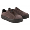 FILIPPO DP6119 SKÓRZANE PÓŁBUTY DAMSKIE SNEAKERSY ZAMSZOWE NA PLATFORMIE c.brąz