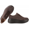 FILIPPO DP8339 SKÓRZANE PÓŁBUTY DAMSKIE SNEAKERSY ZAMSZOWE NA PLATFORMIE c.brąz