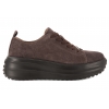FILIPPO DP8339 SKÓRZANE PÓŁBUTY DAMSKIE SNEAKERSY ZAMSZOWE NA PLATFORMIE c.brąz