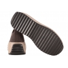 FILIPPO DP8339 SKÓRZANE PÓŁBUTY DAMSKIE SNEAKERSY ZAMSZOWE NA PLATFORMIE c.brąz
