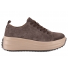 FILIPPO DP8339 SKÓRZANE PÓŁBUTY DAMSKIE SNEAKERSY ZAMSZOWE NA PLATFORMIE c.brąz