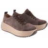 FILIPPO DP8339 SKÓRZANE PÓŁBUTY DAMSKIE SNEAKERSY ZAMSZOWE NA PLATFORMIE c.brąz