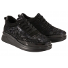 FILIPPO DP8097 SKÓRZANE PÓŁBUTY DAMSKIE SNEAKERSY ZAMSZOWE KOTURN NA PLATFORMIE czarne