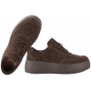 CAMBELL 26-13311BR PÓŁBUTY SKÓRZANE DAMSKIE SNEAKERSY  NA PLATFORMIE ZAMSZ brązowe