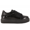 FILIPPO DP6119 SKÓRZANE PÓŁBUTY DAMSKIE SNEAKERSY NA PLATFORMIE czarne