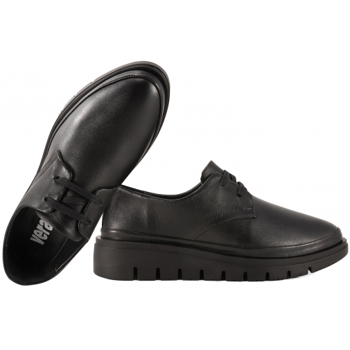 VERANO 034.3000 PÓŁBUTY SKÓRZANE DAMSKIE CASUAL PU czarne