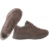 SERGIO LEONE SP-013F PÓŁBUTY SKÓRZANE SPORTOWE DAMSKIE SNEAKERSY brązowe