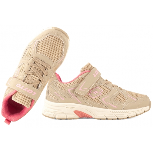 LOTTO 2601870K KITAURA BUTY SPORTOWE DZIEWCZĘCE SNEAKERSY Z RZEPEM beżowe