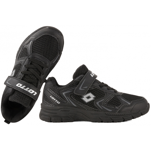 LOTTO 2601050K KITAURA BUTY SPORTOWE DZIECIĘCE SNEAKERSY Z RZEPEM czarne