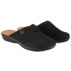 FLY FLOT P3 Y64 FE KLAPKI DOMOWE DAMSKIE TEKSTYLNE KOTURN PU czarne