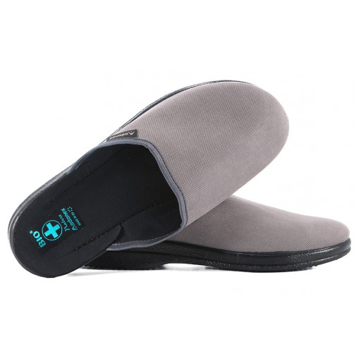 ADANEX 23917 DOMOWE MĘSKIE KAPCIE KLAPKI szare