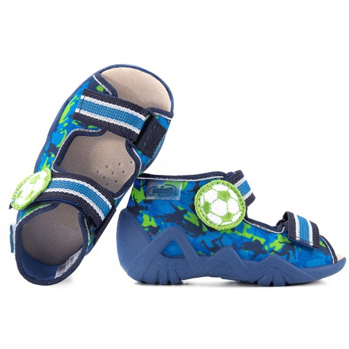 BEFADO 350P002 SANDAŁKI TEKSTYLNE DOMOWE KAPCIE