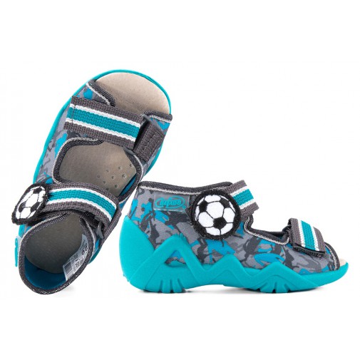 BEFADO 350P001 SANDAŁKI TEKSTYLNE DOMOWE KAPCIE