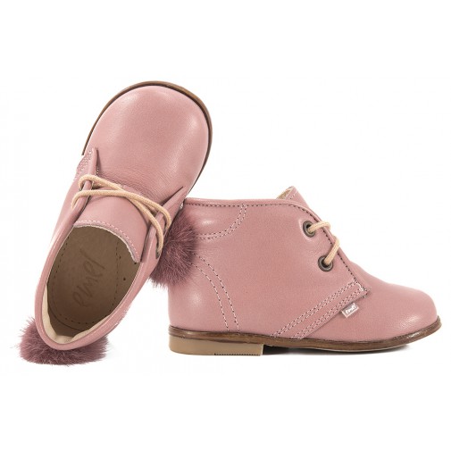 EMEL E2195E TRZEWIKI PÓŁBUTY obcas THOMASA wrzosowe