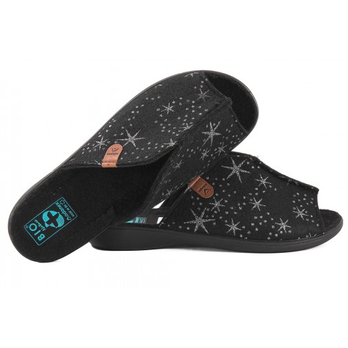 ADANEX 26832 DOMOWE DAMSKIE KLAPKI KAPCIE PU filc