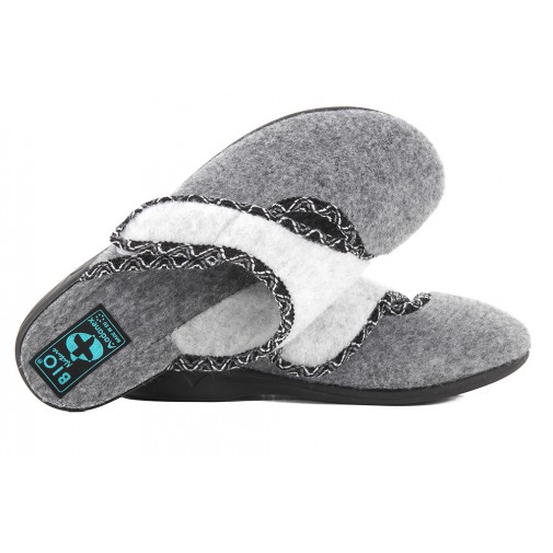 ADANEX 26908 DOMOWE DAMSKIE KLAPKI KAPCIE PU filc