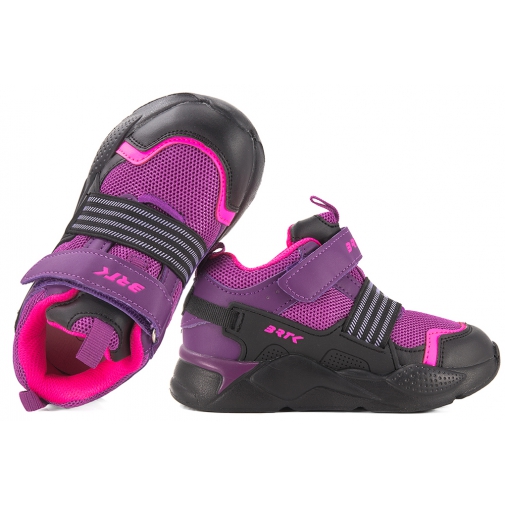 BARTEK 11595008 BUTY SPORTOWE DZIEWCZĘCE PU jagodowe