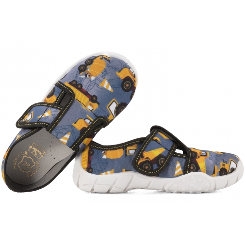 RAWEKS BORYS B17 TEKSTYLNE CHŁOPIĘCE DOMOWE KAPCIE skóra wkł