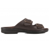 ADANEX 28113 KLAPKI MĘSKIE KLAMRY BIO PU brązowe