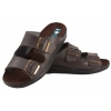 ADANEX 28113 KLAPKI MĘSKIE KLAMRY BIO PU brązowe