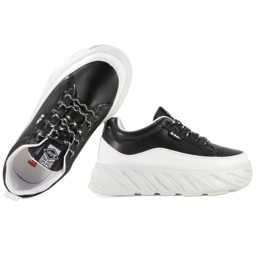 LEE COOPER 2712L PÓŁBUTY DAMSKIE SPORTOWE SNEAKERSY NA PLATFORMIE czarne