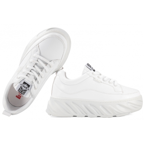 LEE COOPER 2712L PÓŁBUTY DAMSKIE SPORTOWE SNEAKERSY NA PLATFORMIE białe